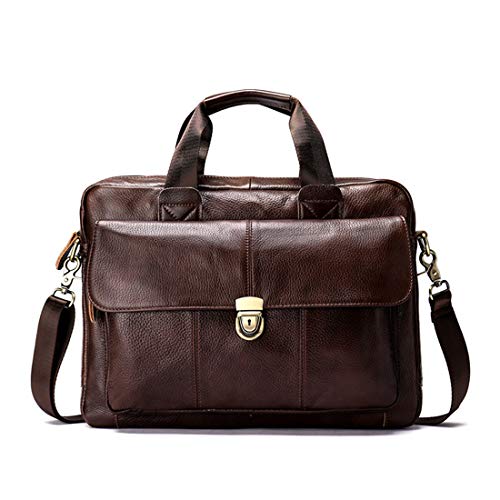Preisvergleich Produktbild KERVINFENDRIYUN YY4 Business Herren Leder Aktentasche Messenger Crossbody Schulter Handtasche Tasche für 13"Laptop Notebook Tablet (Color : Brown)