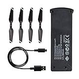 Batteriespezifikationen: Spannung:3.7V; Kapazität:1800mah; Lithium Polymer Akku mit Kurzschluss- und Auslaufschutz, sicher und zuverlässig, um eine ausreichende Flugzeit zu gewährleisten;