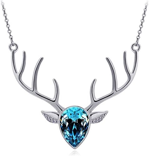 Crystal necklace Austrian crystal act the role ofing is tasted a woman's Christmas gift Antlers clavicle chain necklace Milu deer