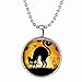 Produktbild JOLIN Luminous Cat Necklace Glowing Long Schmuckanhänger Pedants Katzen-Halskette für Frauen Mädchen