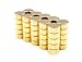 Produktbild ODEEN Mini Magnete - 50 Stück - NEODYM - ULTRASTARK - 6 x 3 mm - Extra starke kleine Magnete für Whiteboard, Kühlschrank, Magnettafel, Magnetstreifen, Pinnwand und für die Werkstatt (Gold)