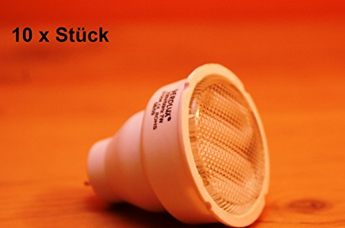 Preisvergleich Produktbild 10 x GU10 7W Energiesparlampe Reflektor ESL