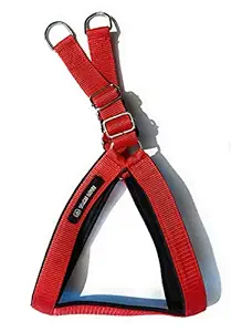 Tame Love? Adjustable Dog Chest Belt Harness for Adult Breeds (Red Color - 1.25 Inch)