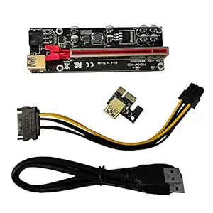 1 Set PCI-E Mining Adapter Card 6-Pin PCI-E Card Adapter GPU Riser Supply