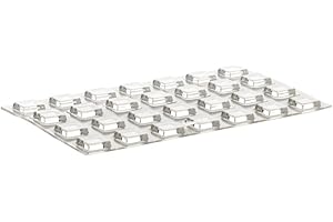 HOMEXPERT Home Xpert 28 Stück Schutzpuffer CLEAR Quadrat Anschlagpuffer transparent selbstklebend 10,0 x 10,0 mm, Höhe: 2,5 mm