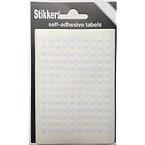 Less 5 Stickers Round Small Circle Stickers 980 White 5mm Self-Adhesive Sticky Dots - Easy ...