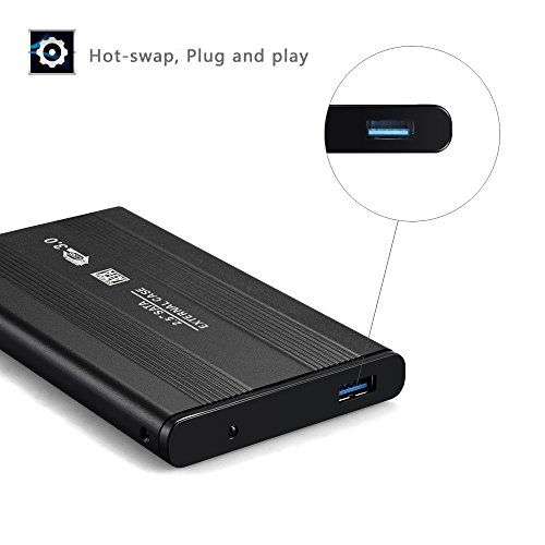 BlueBeach® USB 3.0 Festplatte Externes Gehäuse Aluminium Gehäuse für 2,5 Zoll SATA III Festplatte und SSD - 3