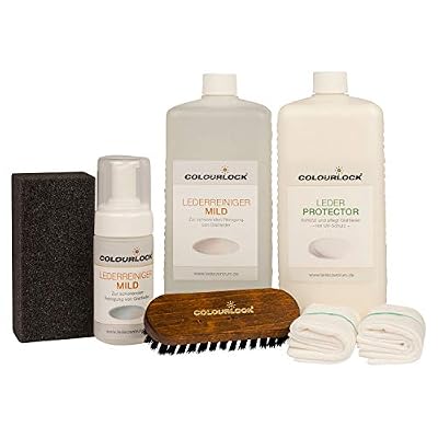 COLOURLOCK Kit d'entretien pour cuir Doux avec Protector en cuir et cuir Nettoyant, 1 L