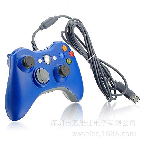 Preisvergleich Produktbild QueenHome Android-Controller mit 4-in-1-Multifunktions-Game-Controller, kabelgebundener USB-Gamepad-Controller Joypad für Microsoft Xbox 360 PC Windows Blau für Android-Handy