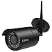 Produktbild COOAU Überwachungskamera, IP Kamera 720P Outdoor Wasserdicht Netzwerkkamera, FTP / Email Benachrichtigung mit Bilder, IR Nachtsicht, Unterstützung LAN & Wlan Verbindung 128GB SD Karte, Schwarz