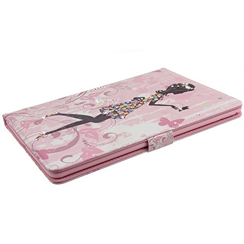 Für iPad 2 Hülle,Für iPad 3 Schutzhülle Tasche Case – Funyye Smart Cover Leder Case Schutz Hülle Tasche Für iPad 4,[Blume Fee Mädchen Kristall Diamant Muster] PU leder Kunstleder Schutzhülle Tasche mit Ständer Für iPad 2/3/4 + 1x Stylus Pen – Kleider Prinzessin - 5