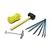 Produktbild Camping Zelt-Notfall-Set, inklusive Heringe, Abspannleine + Hammer, 9-teiliges Zelt-Abspann-Set