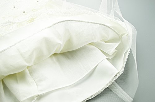 CIELARKO Baby Mädchen Kleid Kleinkind Blumen Spitze Taufkleid Festlich Hochzeits Kleidung - 7