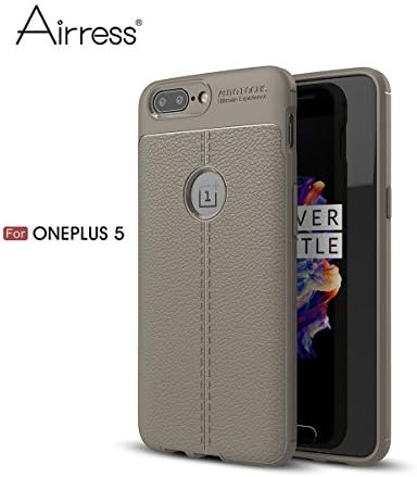 Airress Soft TPU Leather Dermatoglyph Slim Case Light Weight Cover for Oneplus 3T (Grey)