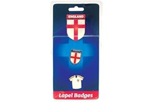 Set of 2 England Lapel Badges - St Georges Cross & England Football Shirt