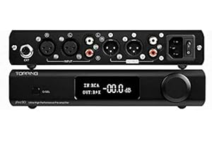 FANMUSIC Topping Pre90 Vorverstärker & Ext90 Eingang Extender Hi-Res Audio NFCA Module 2RCA 4XLR Kombination (Schwarz, Pre90)