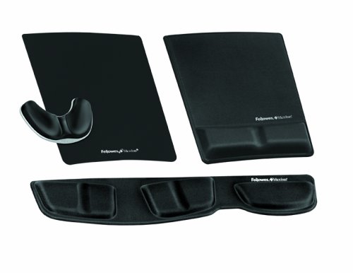 Fellowes Tastatur-Handgelenkauflage Stoff schwarz - 3