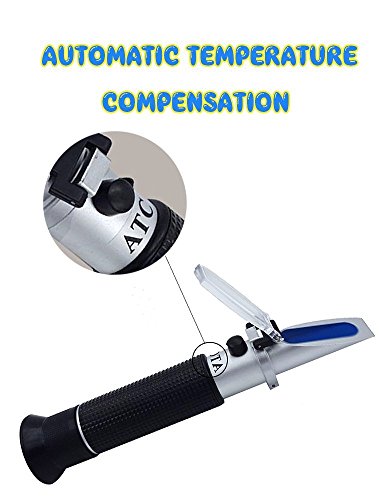 Refraktometer Salinometer Salz Messgerät Handrefraktometer, DIKETE® Handheld 0-10% Salinitäts Refraktometer [Spezifisches Gewicht 1.000-1.070] [Minimum Scale 0.001] Aquarium Meersalz Salzwasser Messgerät - 5
