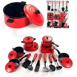 Indian Kitchen Plastic Non Toxic Set Great Kitchen Toys for Girls (Kids Love Kitchen Set) Indoor Game ,Best for Gift/Return Gift, QSF Toys for Kids.