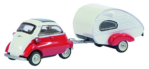 Preisvergleich Produktbild Schuco 452614500 - BMW Isetta mit ES-Piccolo Wohnwagen