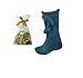 Produktbild Geschenkset Elbeo Damen Socken petrol Haussocken mit Bommel 39-42 und ein Stück edle Seife in Geschenkfolie