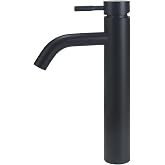 VirtuGro High Basin Faucet Classic Stainless Steel Bathroom Faucet Black | Taps for Bathroom Washbasins Torneira Lavatorio Co