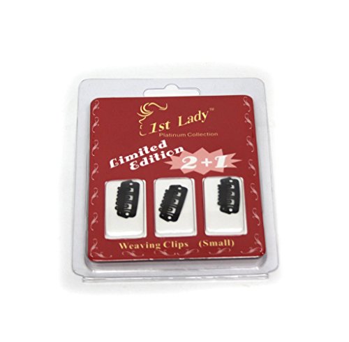 1st Lady © (36 Pieces) (Sizes: Small, Medium, Large) U Shape Steel Snap Weaving Clips For Feather Hair Extensions Wigs Weft (Colors: Black, Brown, Blonde, Silver (Small (23mm x 11mm), Black)