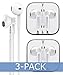 Price comparison product image AURAL 3-Pack Premium Earphones/Earbuds/Headphones with Stereo Mic&Remote Control Compatible for iPhone iPad iPod Samsung Galaxy and More Nexus Android Smartphones - White