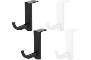 OQKAHIV 4 pcs crochets supports pour casque de moniteur pour écran d'ordinateur, Faciles à installer avec leur adhésif solide, ces crochets maintiennent vos écouteurs en ordre et à portée de main