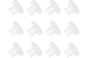Kozelo 12pcs Nylon Flanged Sleeve Bearings [4mm Bore x 5mm OD x 7mm Length] Nylon Plastic Bushings for Shaft, White