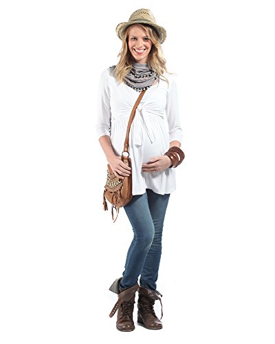 The Essential One - 3/4 Sleeve tie front Nursing top EOM10