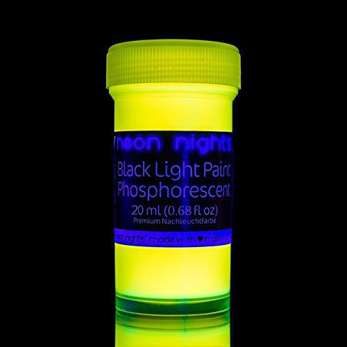 neon nights nachleuchtende Neon Farben | Phosphoreszierende Wandfarbe für Glow Effekt im Dunkeln | 8 x 20ml Leuchtfarben Paint Set - 3