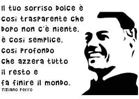 Adesivi Murali Wall Stickers Tiziano Ferro Il Tuo Sorriso Dolce L Ultima Notte Al Mondo Frasi Cantanti Amazon It Casa E Cucina