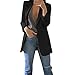 Produktbild JYJM Damen Anzug Elegant Business Frauen Mantel Jacke Oberteil Sakko Blazer Herbst Winter Slim fit Windbreaker Einfarbig Leichte Trenchcoat Langarm Büro Mantel Cardigans Anzug Lange Jacke