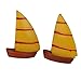Generic 2pcs Miniature Dollhouse Bonsai Garden Landscape Sailing Boat Decor Yellow RS.150.00