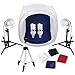 Produktbild Lichtzelt mit Beleuchtung 80x80 Homeland Mini Fotostudio Lchtwürfel Tageslicht Fotozelt 4 Hintergrundstoffe 2 Studioleuchte 1 Kamerastativ