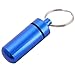 Produktbild yingwei Wasserdicht Luftdicht Pillendose Kapsel Cash Clip Stash Fall mit Schlüssel Kette, metall, blau, 1.97 inch