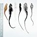Real Feather Hair Extensions - 25 Fluffys + 25 Rings / Loop / Instructions