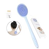 ERGONOMISCHES DESIGN - Angemessenes ergonomisches Design, das das Reiben mühsamer macht und Ihnen hilft, Ihre Anstrengung zu beenden und Ihre Reichweite zu erhöhen, wenn Sie ein Bad nehmen. Der gummierte Griff bietet einen rutschfesten, bequemen Griff, so dass Sie Ihre Haut leicht massieren und reinigen können.