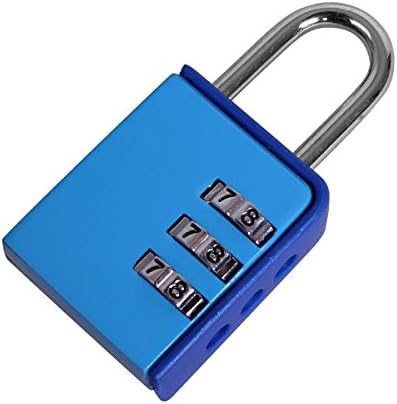 Secure Luggage Combination Lock Child Lock Light Blue/Blue Square