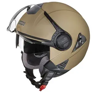 Studds DOWNTOWN Regulated Density EPS Open Face Helmet (Desert Storm, XL)