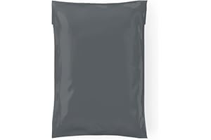 STRAAME Mailing Bags, Grey Parcel Delivery Bags with Self-Seal Closure, Flexible Lightweight and Tear Proof Postal Mailing Bags, Multipack Mailing Envelope Bags (17x24, 25pk)