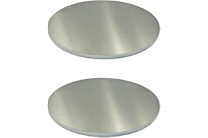 LSCAILIAO Placa De Aluminio - 2 Piezas Placa Metálica Circular para Diseño De Laboratorio Y Decoración, De 100 Mm De Diámetro,Thickness 3mm
