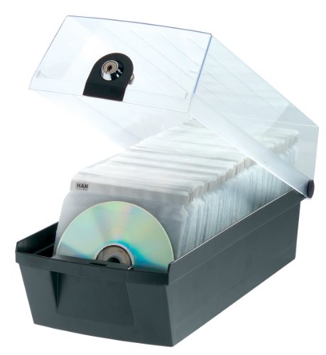 HAN 9260-13, CD-Box MÄX 60, Profibox für 60 CD/DVDs, Sicher mit Schloß und 2 MÄX Trays, schwarz - 2