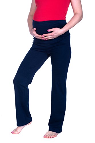 JANDAZ® MATERNITY COTTON TRACKSUIT BOTTOMS AND HOODIE BUY TOGETHER OR SEPARATELY (L/XL, Trousers-Navy Blue)