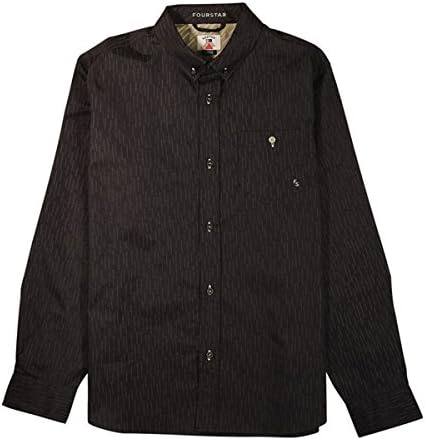 Foustar Clothing Koston Long Sleeve Woven Shirt Black Rain Large Skateboard/Clothing