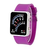 Herren Damen Digital Uhren Futuristischer Stil Mehrfarbig LED Sport Legierung Wasserdicht Armbanduhr Uhr Groveerble
