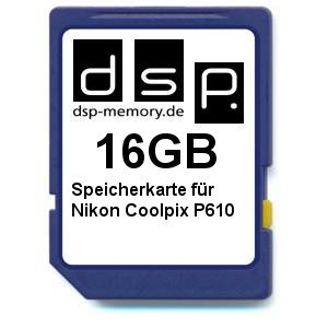 DSP Memory Z-4051557429307 16GB Speicherkarte für Nikon COOLPIX P610