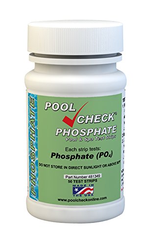 ITS Europe Pool Check Phosphate Pool & Spa test strips, Bottle of 50. 481349