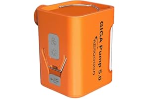 Aerogogo GIGA Pump 5.0, 5kPa Portable Air Pump for Inflatables, Rechargeable Battery, 3600mAh, Multifunctional Use for Outdoor, Compact & Portable, 5 Nozzles, IP55 Rating, 5 Year Warranty